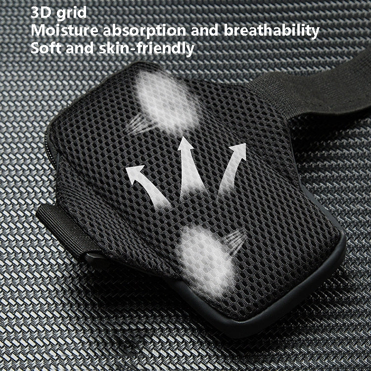 Running Mobile Phone Arm Bag Sports Yoga Fitness Mobile Phone Bag(B221 Zipper Black) - 5.5~6.5 inch by buy2fix | Online Shopping UK | buy2fix