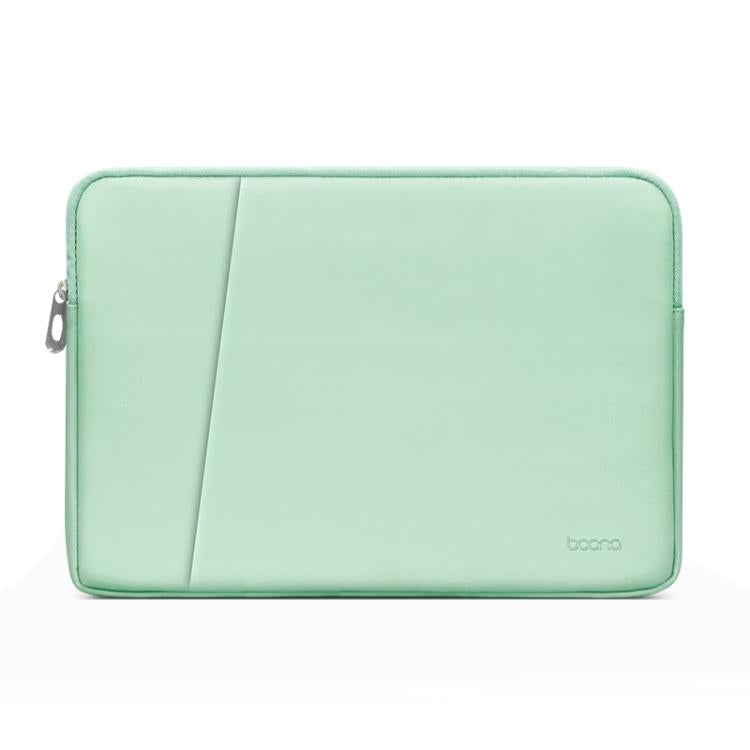Baona BN-Q004 PU Leather Laptop Bag, Colour: Double-layer Mint Green, Size: 13/13.3/14 inch - 14.1 inch by Baona | Online Shopping UK | buy2fix