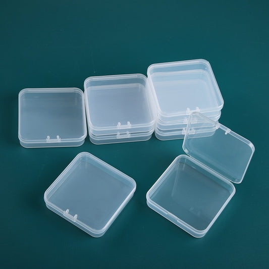 20 PCS Square Plastic Box With Cover Transparent Storage Box PP Parts Tool Box Electronic Component Accessories Box by buy2fix