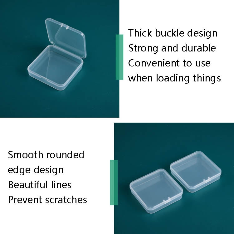 20 PCS Square Plastic Box With Cover Transparent Storage Box PP Parts Tool Box Electronic Component Accessories Box by buy2fix