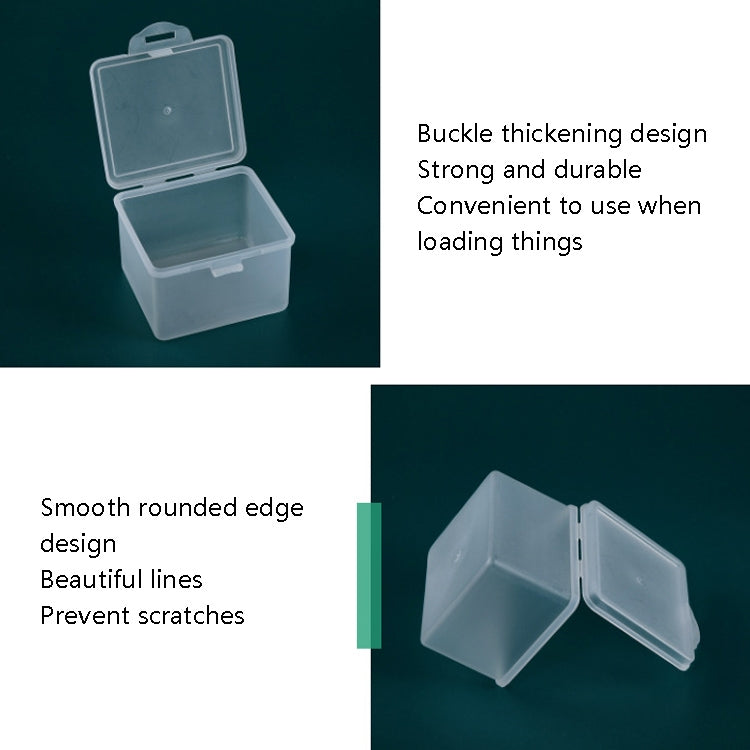 10 PCS PP Matte Material Plastic Box With Cover Parts Tool Storage Box Square Product Box by buy2fix