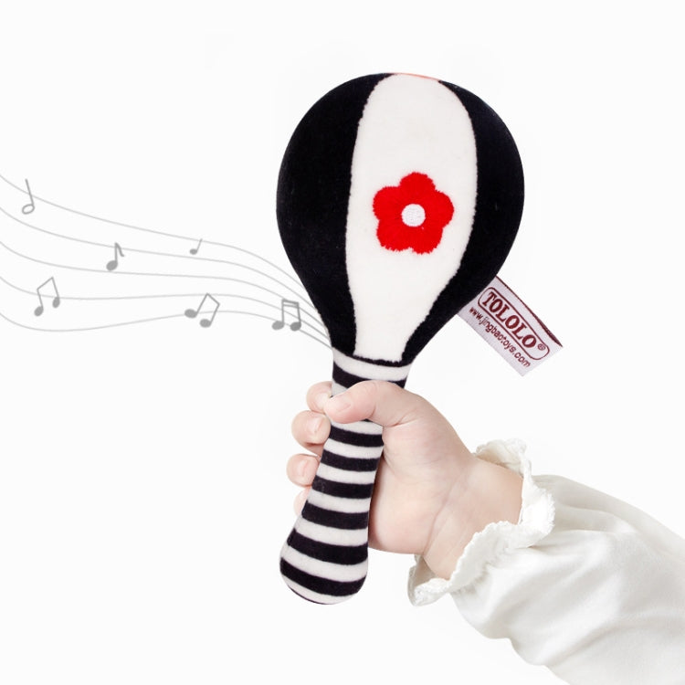 TOLOLO 1 Pair Baby Vision Training Early Educational Toy Newborn Chasing Black And White Sand Hammer Dumbbell Baby Rattle( T168263-2) - Baby Toys by buy2fix | Online Shopping UK | buy2fix