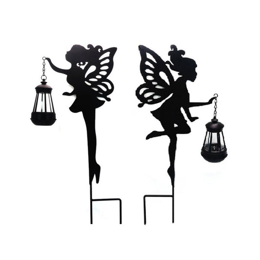 2 in 1 Solar Garden Lamp Metal Outdoor Landscape Garden Light Fairy Ornaments Lawn Light by buy2fix