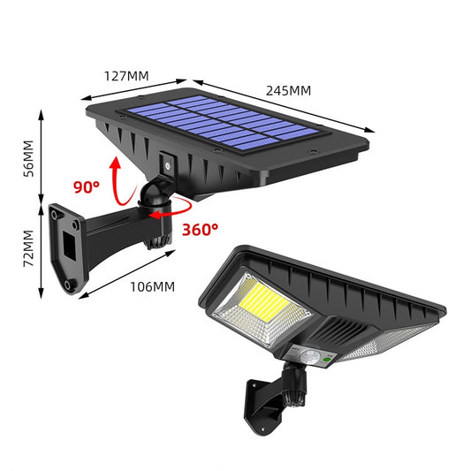 TG-TY081 LED Solar Wall Light Body Sensation Outdoor Waterproof Courtyard Lamp with Remote Control, Style: 160 LED Integrated by buy2fix