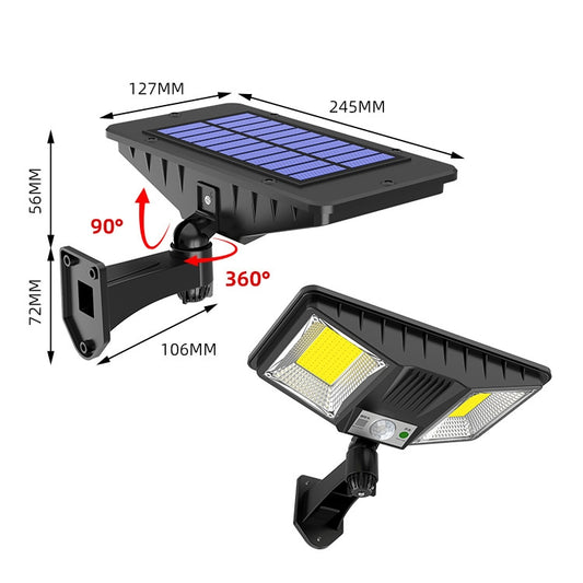 TG-TY081 LED Solar Wall Light Body Sensation Outdoor Waterproof Courtyard Lamp with Remote Control, Style: 160 COB Integrated by buy2fix