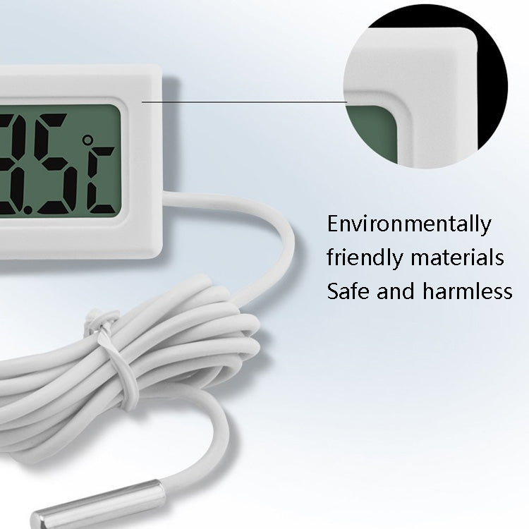 Fish Tank Digital Thermometer Waterproof Probe Electronic Measuring Thermometer, Line Length: 1m (Black) - Thermometer by buy2fix | Online Shopping UK | buy2fix