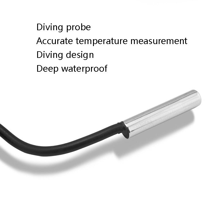 Fish Tank Digital Thermometer Waterproof Probe Electronic Measuring Thermometer, Line Length: 1m (Black) - Thermometer by buy2fix | Online Shopping UK | buy2fix