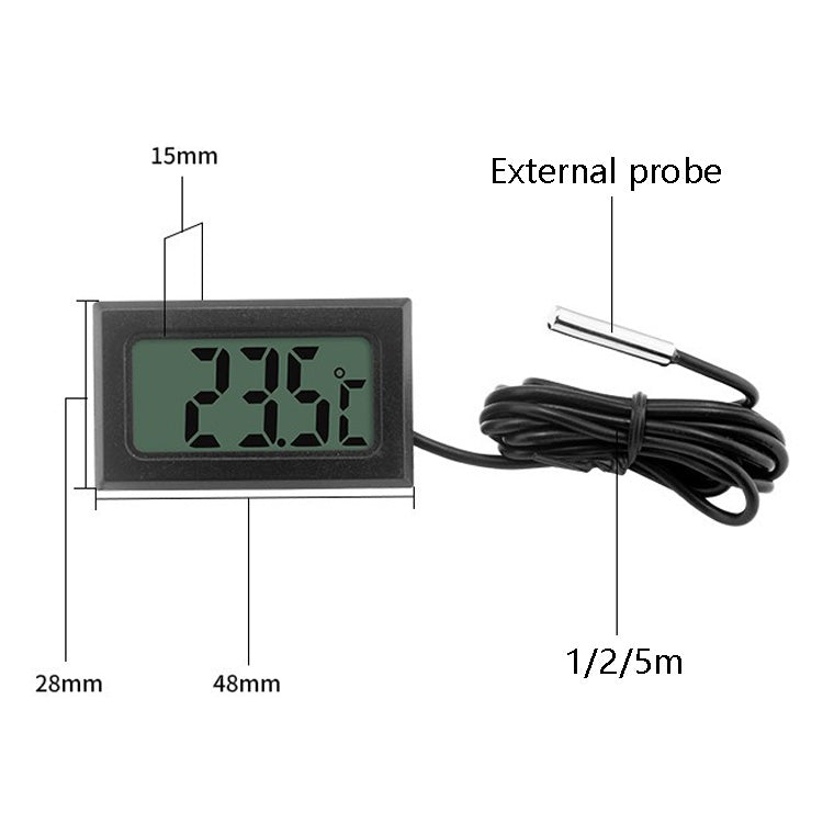 Fish Tank Digital Thermometer Waterproof Probe Electronic Measuring Thermometer, Line Length: 2m (White) - Thermometer by buy2fix | Online Shopping UK | buy2fix