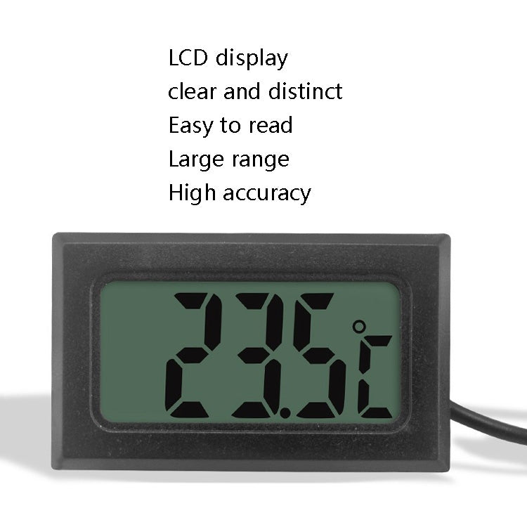 Fish Tank Digital Thermometer Waterproof Probe Electronic Measuring Thermometer, Line Length: 5m (Black) - Thermometer by buy2fix | Online Shopping UK | buy2fix