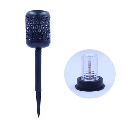 Outdoor Garden Solar 10 LED Flame Lamp Ground Plug Lawn Light(Warm Light) by buy2fix