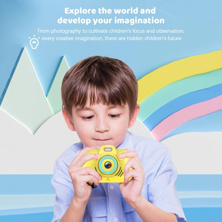 DC502 2.4-Inch 16X Zoom 2.7K Video Recording Children Digital Camera, Color: Blue + 32G(US Plug) by buy2fix