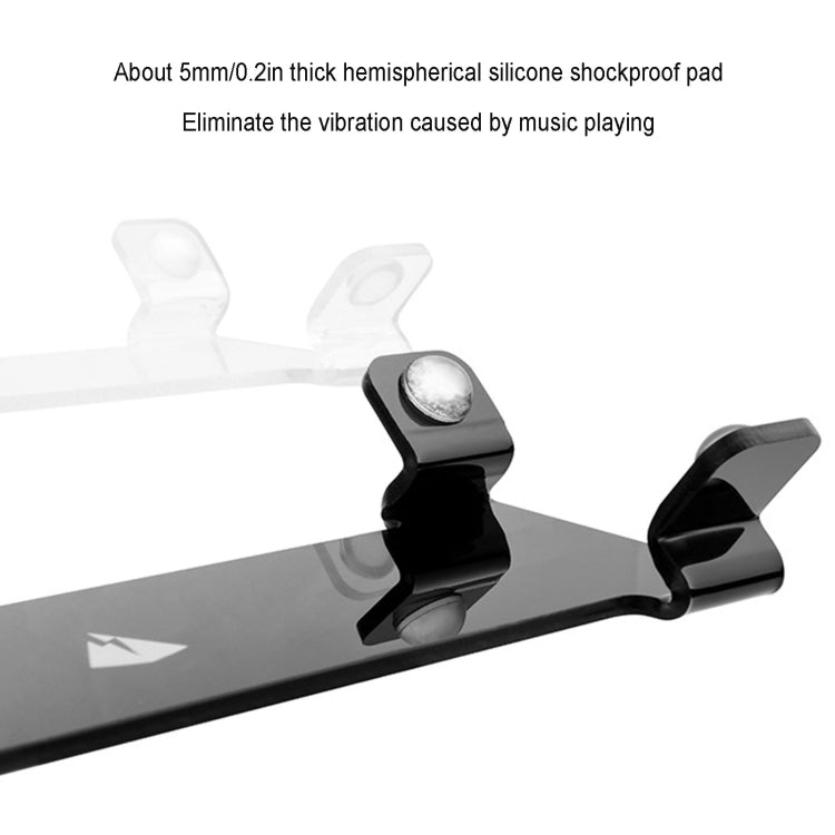 Universal Desktop Anti-Vibration Storage Bracket Non-Slip Acrylic Bracket for Bluetooth Speaker(Black) - Speaker Bracket by buy2fix | Online Shopping UK | buy2fix