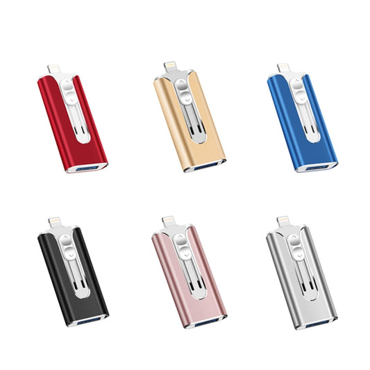 32GB Micro USB + 8 Pin + USB 2.0 3 in 1 Mobile Phone Computer U-Disk(Silver) by buy2fix