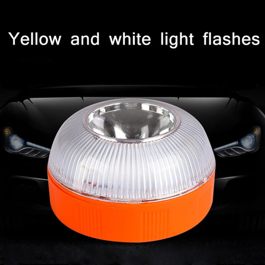 V16 Car LED White Emergency Warning Light Strong Magnetic Induction Flashing Light - Warning Lights by buy2fix | Online Shopping UK | buy2fix