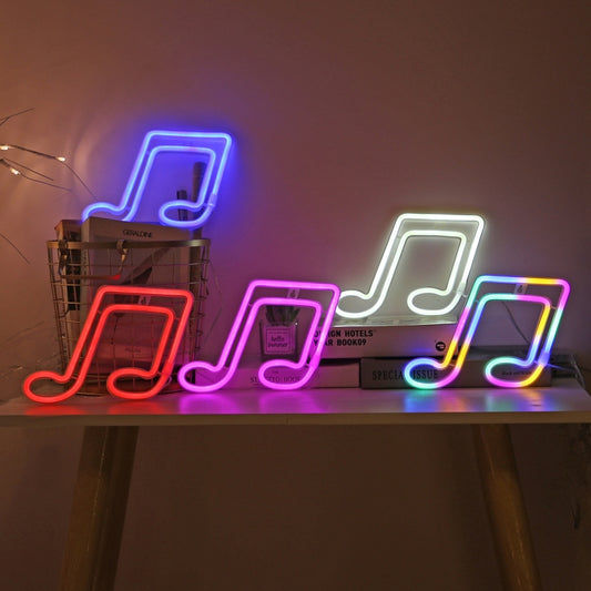 Musical Note Neon Light Modeling Lighting Room Decoration Lights(Colorful Light) by buy2fix