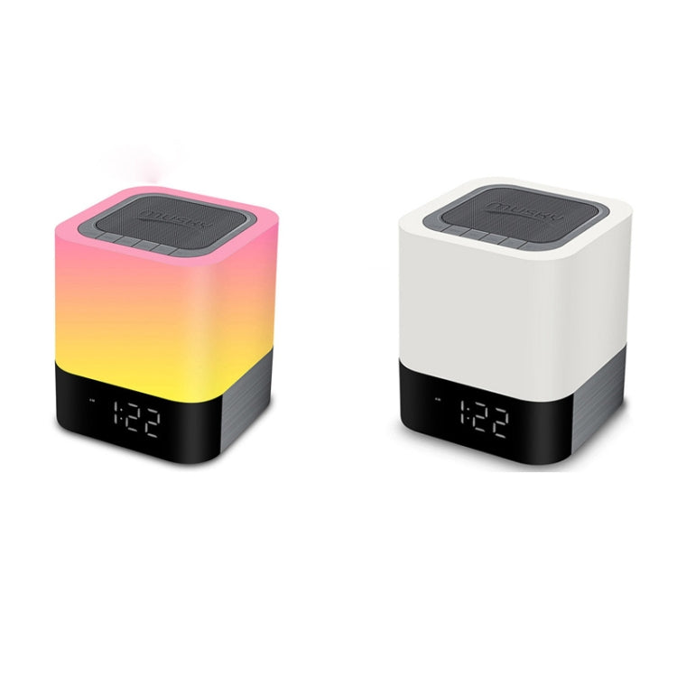 MUSKY Wireless Bluetooth Speaker Bedside Alarm Clock Touch Sensor Night Lamp Mini Speaker(Colorful Light) - Desktop Speaker by buy2fix | Online Shopping UK | buy2fix