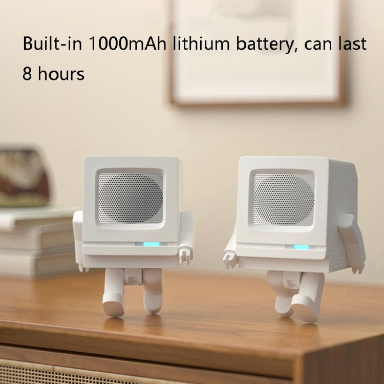 Z02 Robot Bluetooth 5.0 Mini Desktop Speaker TWS Wireless Cute Audio(White) - Desktop Speaker by buy2fix | Online Shopping UK | buy2fix