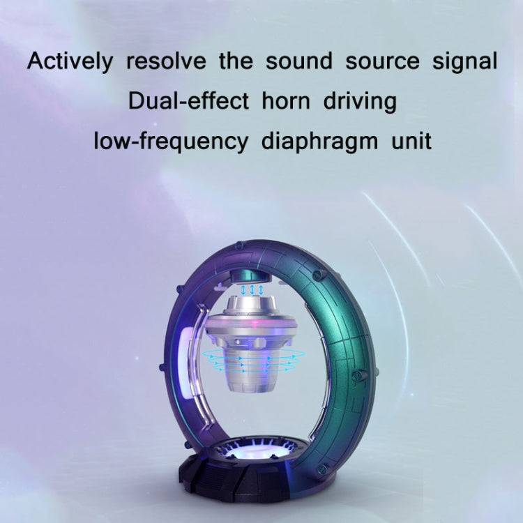 Magnetic Levitation Bluetooth Speaker Space Spacecraft Crafts, US Plug(Blue) - Desktop Speaker by buy2fix | Online Shopping UK | buy2fix