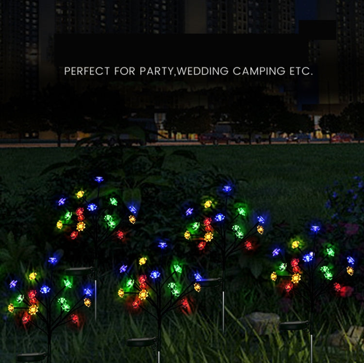16 LED Solar Tree Branch Lotus Lamp Outdoor Garden Lawn Light - Solar Lights by buy2fix | Online Shopping UK | buy2fix