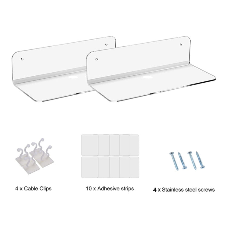 2pcs /Set Household Speaker Wall Bracket Surveillance Camera Bracket(Transparent) - Speaker Bracket by buy2fix | Online Shopping UK | buy2fix