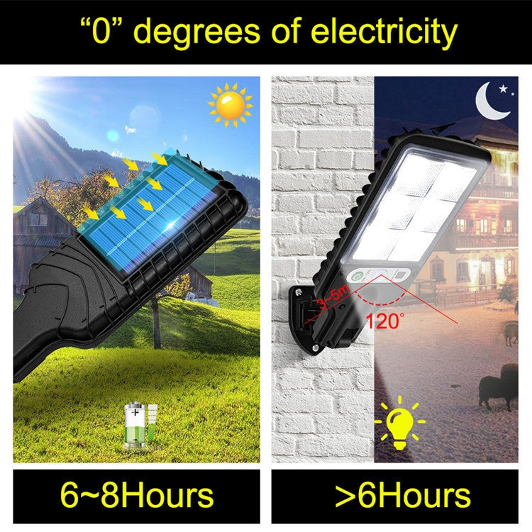 Solar Street Light LED Human Body Induction Garden Light, Spec: 616A-18 LED With Remote Control by buy2fix