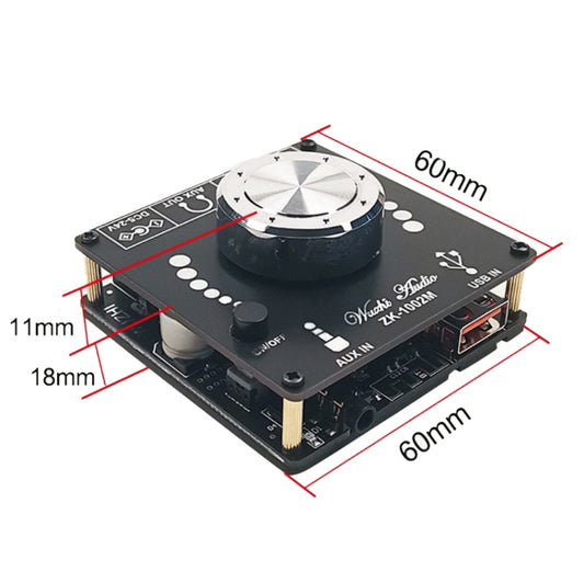 ZK-1002M Mini Stereo Bluetooth Audio Receiver D Class Digital Power Plate Module by buy2fix