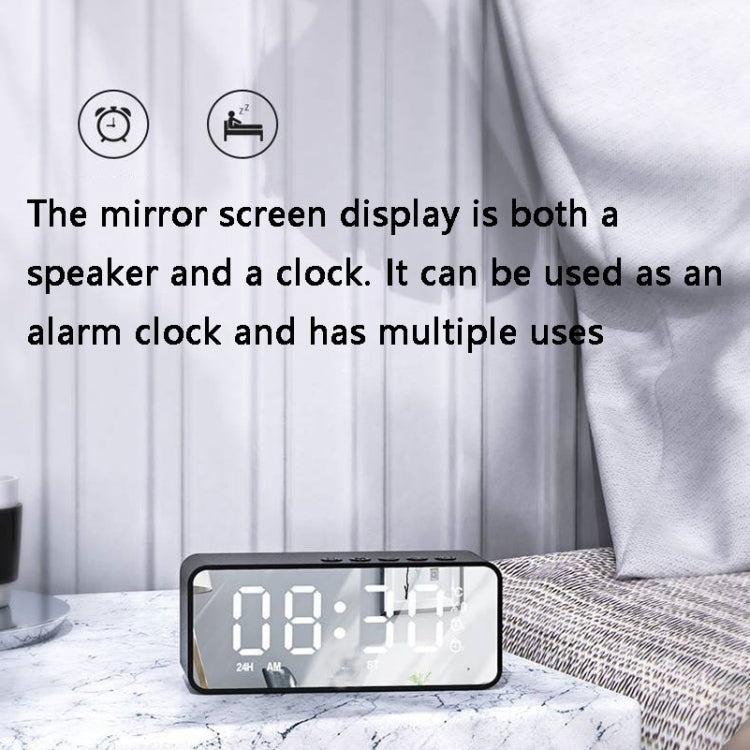 ZXL-G50 Mini Mirror Alarm Bluetooth Speaker Support TF Card(Pink) - Desktop Speaker by buy2fix | Online Shopping UK | buy2fix