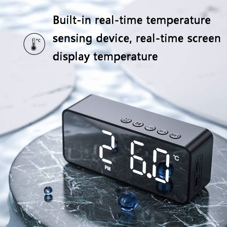 ZXL-G50 Mini Mirror Alarm Bluetooth Speaker Support TF Card(Pink) - Desktop Speaker by buy2fix | Online Shopping UK | buy2fix