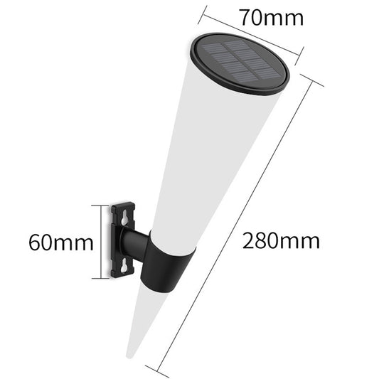 N231 Circular Cone Solar Wall Lamp Outdoor Garden Landscape Light, Style: String Lights by buy2fix