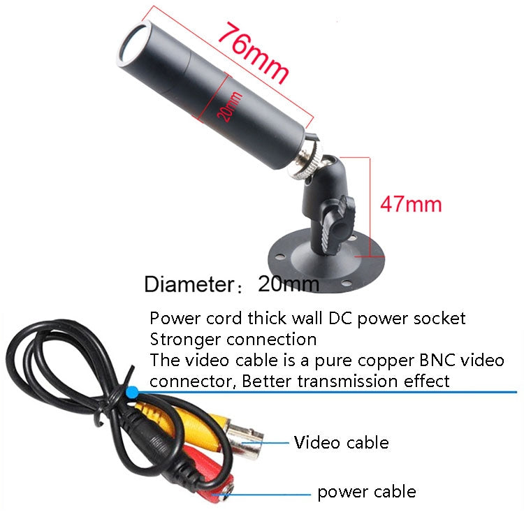 MB18 1000 Line HD Wide-Angle Surveillance Camera, Specification: NTSC - Bullet Camera by buy2fix | Online Shopping UK | buy2fix