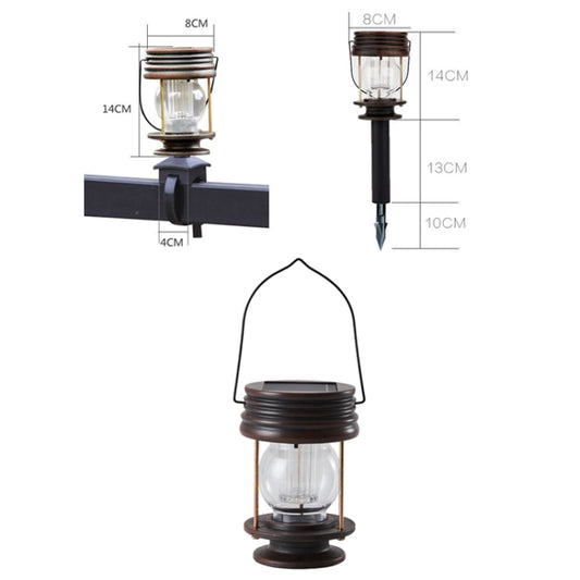 HSR002 Outdoor Retro Solar Lantern Camping Light, Spec: Insert Type-Warm Light by buy2fix