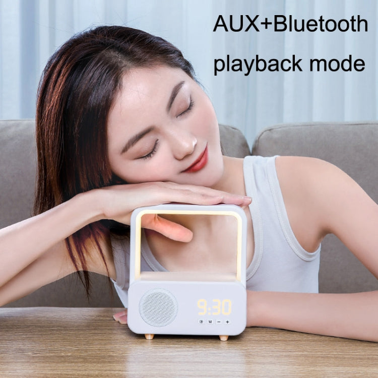 WH-J08 Home Portable Mini Bluetooth Speaker with Night Light Clock Style - Desktop Speaker by buy2fix | Online Shopping UK | buy2fix