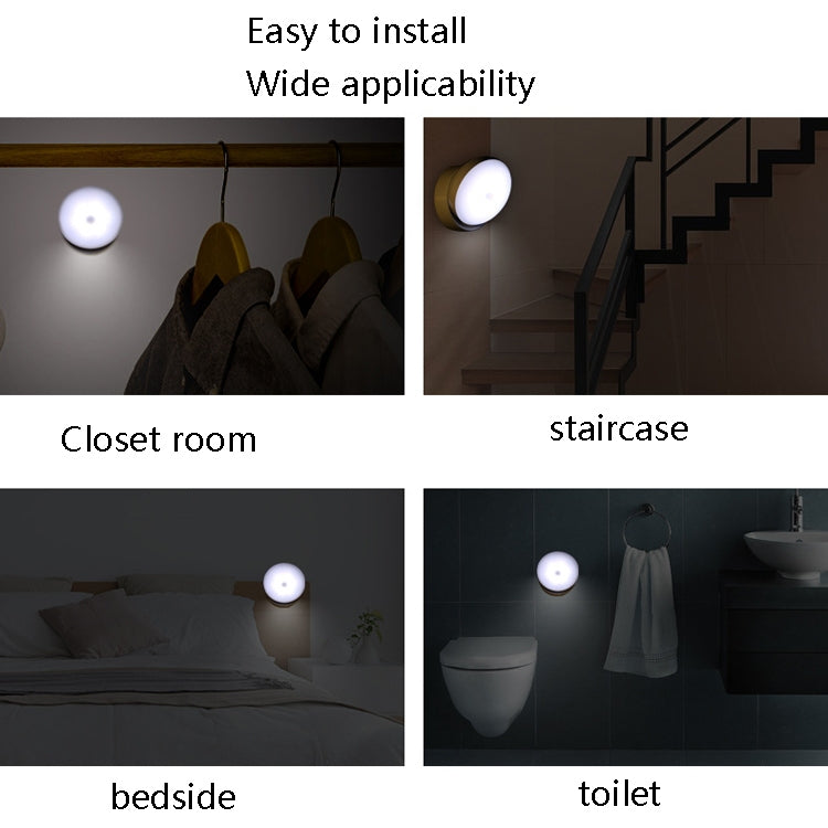 DMK-6PL Kitchen Cabinet Body Infrared Sensing Lamp, Style: Rotate Battery(White Light) by buy2fix