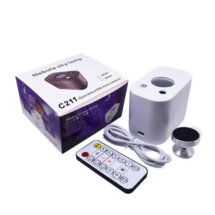 C211 Star Projector Lamp USB Bedside Atmosphere Light(White) by buy2fix