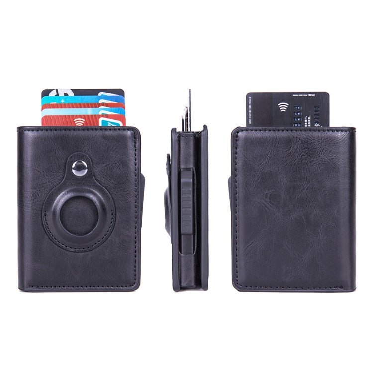 RFID Automatic Pop-Up Card Holder Multi-Function Locator Wallet For AirTag(Apricot) - Wallet Series by buy2fix | Online Shopping UK | buy2fix