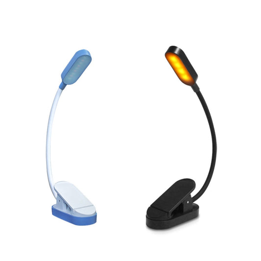 9 LEDs Mini Clip Desk Lamp USB Charging Student Eye Protection Reading Lamp(Black) by buy2fix