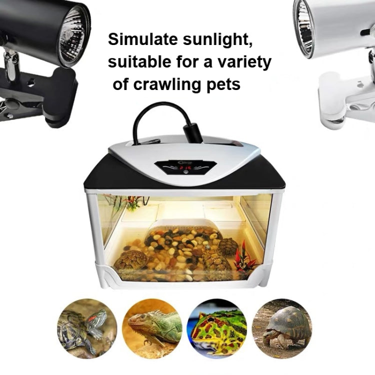 ZY-UAB Turtle Backlight UVA Heated Climbing Pet Backlight, EU Plug With Bulb( White Short Light Stand) - Reptile Supplies by buy2fix | Online Shopping UK | buy2fix