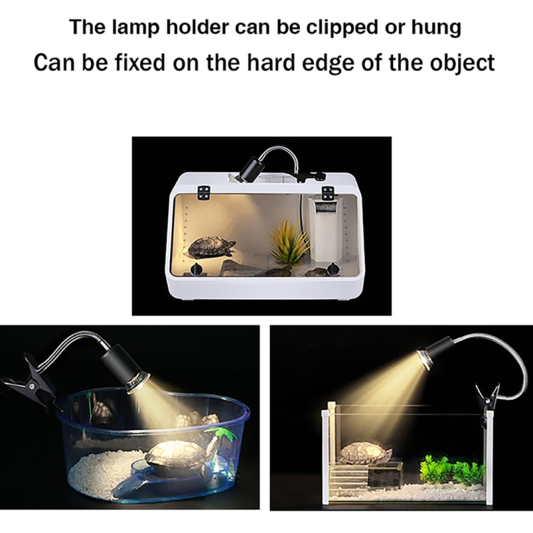 ZY-UAB Turtle Backlight UVA Heated Climbing Pet Backlight, EU Plug With Bulb(Black Short Light Stand) - Reptile Supplies by buy2fix | Online Shopping UK | buy2fix