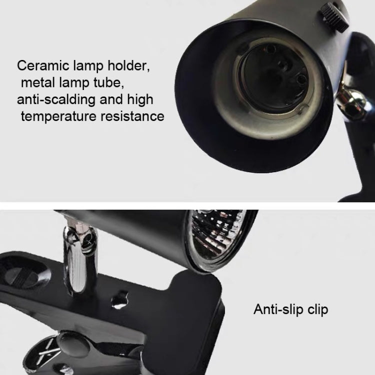 ZY-UAB Turtle Backlight UVA Heated Climbing Pet Backlight, US Plug Without Bulb(Black Short Light Stand) - Reptile Supplies by buy2fix | Online Shopping UK | buy2fix