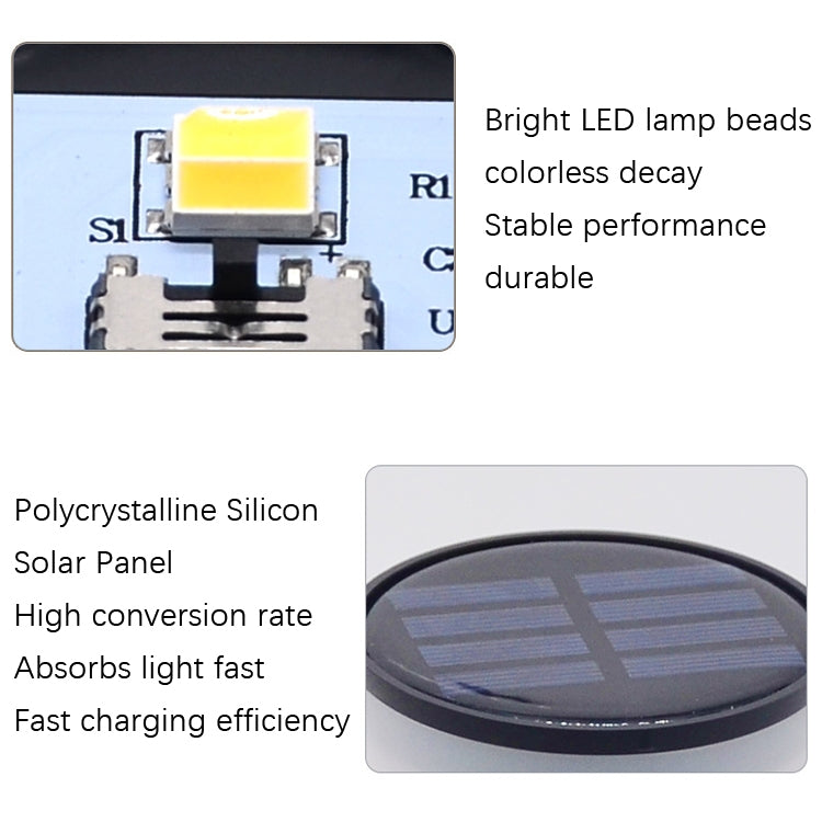 N230 Outdoor Solar Garden Circular Cone Wall Lamp, Style: Colorful Light by buy2fix