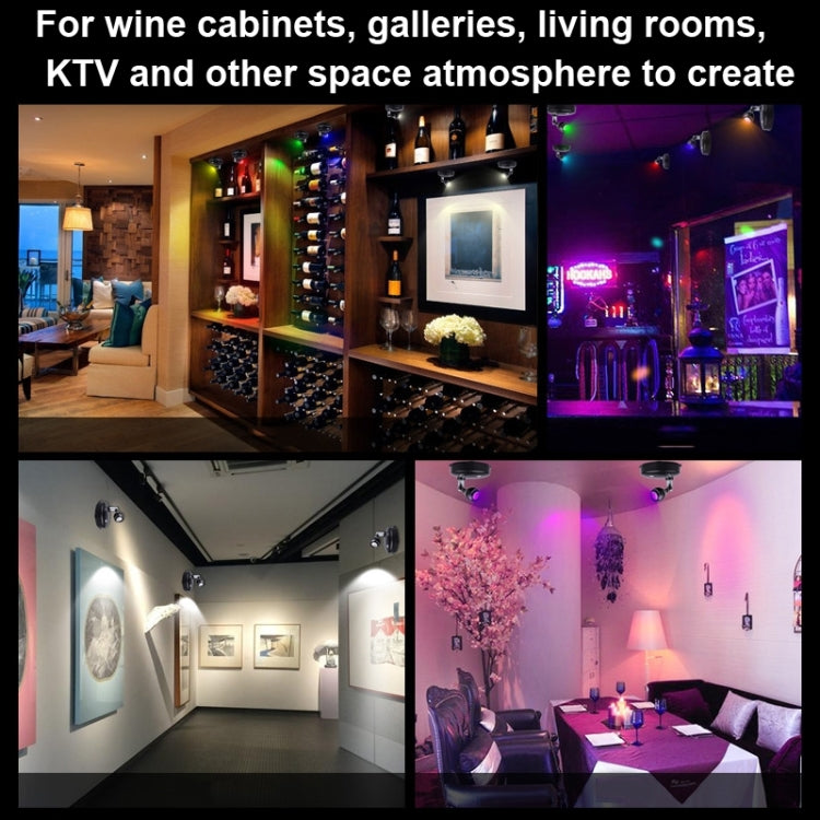 TL006 LED Wardrobe Jewelry Background RGB Ambient Spotlight, Style: Battery Power by buy2fix