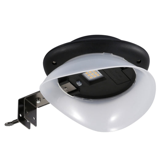 Punch-free Flying Saucer Solar Lamp Outdoor Garden Decoration Wall Lamp(Black Shell Warm Light) by buy2fix