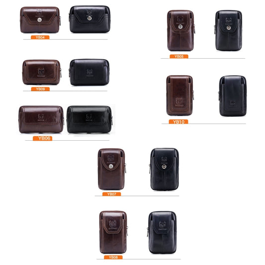 BULL CAPTAIN Leather Multifunctional Waist Bag For Men(Brown-05) - Wallets by BULL CAPTAIN | Online Shopping UK | buy2fix