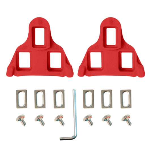 1pair Bicycle Pinch Group Combination Screw Highway Car Riding Shoes Bicycle Lock Tablet(Red) by buy2fix