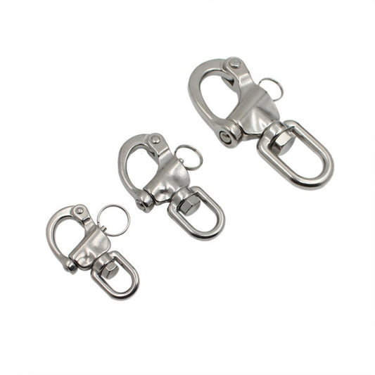 Yachting Sailing Stainless Steel Coil Type Rotary Spring Shackle, Specification: 70mm by buy2fix