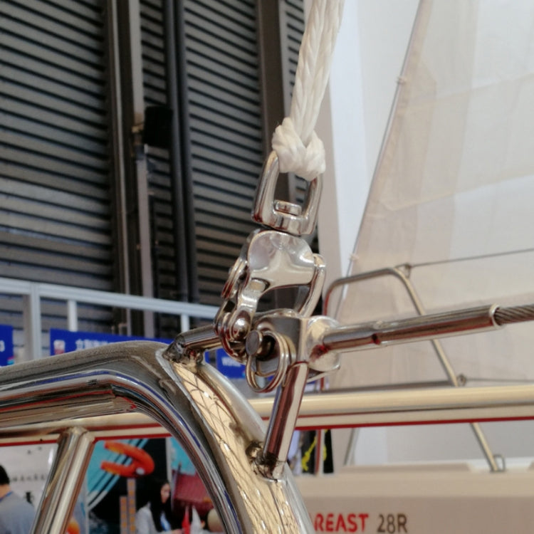 Yachting Sailing Stainless Steel Coil Type Rotary Spring Shackle, Specification: 87mm by buy2fix