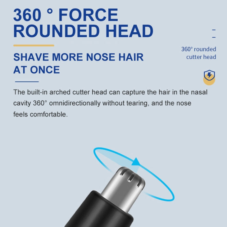 SPORTSMAN Metal Aluminum Tube Body Rechargeable Nose Hair Device, Style: Sideburns 2 In 1(Sea Blue) - Shavers & Accessories by SPORTSMAN | Online Shopping UK | buy2fix