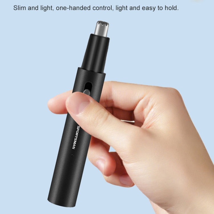 SPORTSMAN Metal Aluminum Tube Body Rechargeable Nose Hair Device, Style: Sideburns 2 In 1(Sea Blue) - Shavers & Accessories by SPORTSMAN | Online Shopping UK | buy2fix