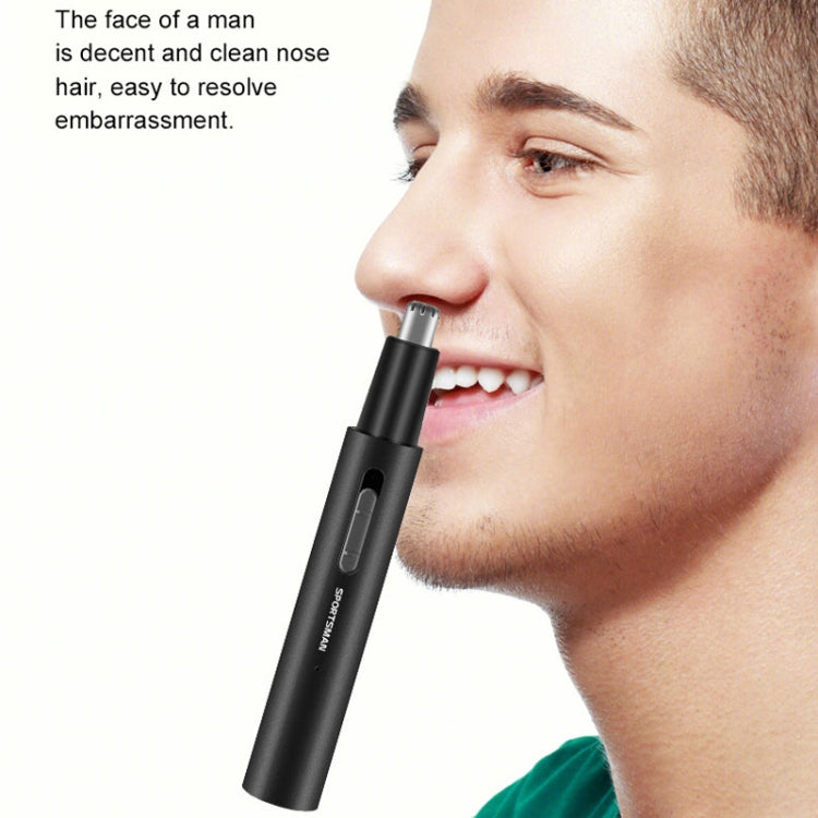 SPORTSMAN Metal Aluminum Tube Body Rechargeable Nose Hair Device, Style: Eyebrow 2 In 1(Black) - Shavers & Accessories by SPORTSMAN | Online Shopping UK | buy2fix