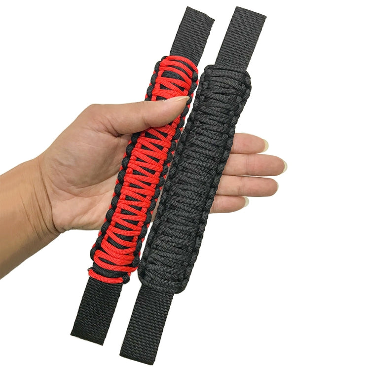 Car Rear Handle SUV Modified Umbrella Rope Braided Handle(1070A Red Black) - Door Handles by buy2fix | Online Shopping UK | buy2fix